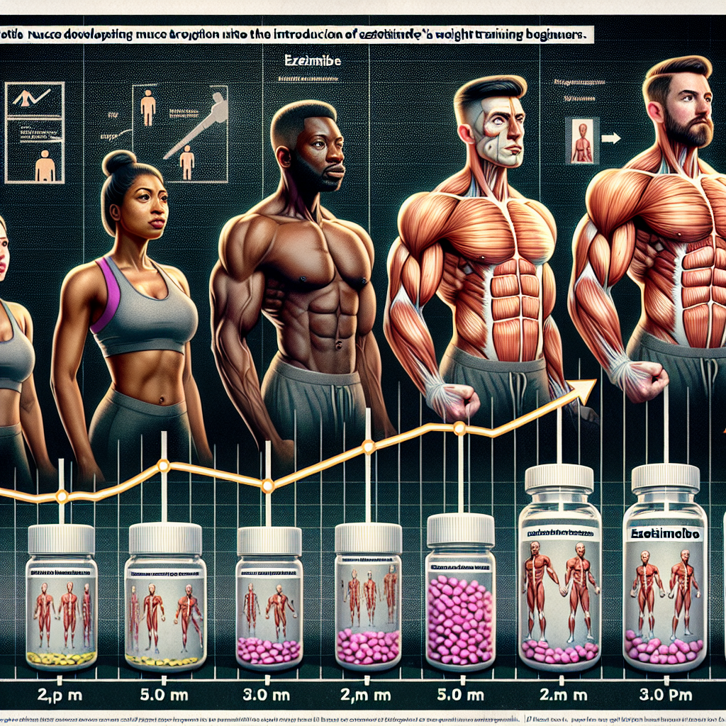 Ezetimiba y ritmo de crecimiento muscular en principiantes